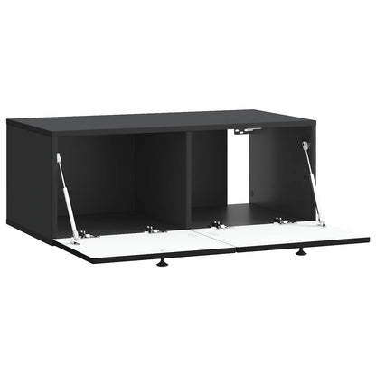 Wandbeugel TV-kast Zwart 78,5 x 41 x 30 cm Bewerkt hout