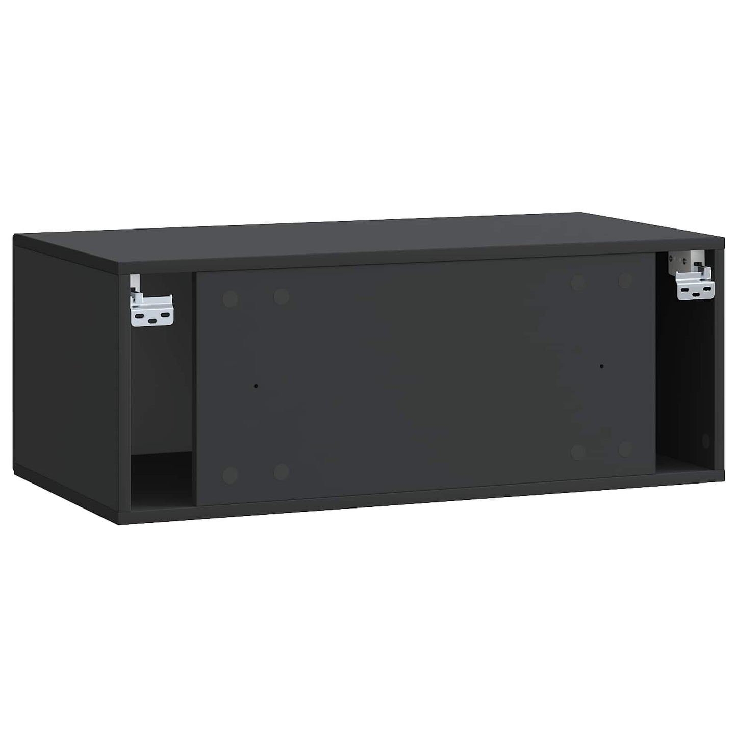 Wandbeugel TV-kast Zwart 78,5 x 41 x 30 cm Bewerkt hout
