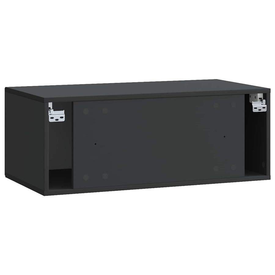 Wandbeugel TV-kast Zwart 78,5 x 41 x 30 cm Bewerkt hout
