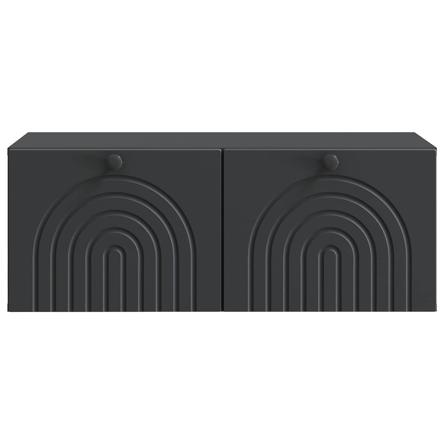 Wandbeugel TV-kast Zwart 78,5 x 41 x 30 cm Bewerkt hout