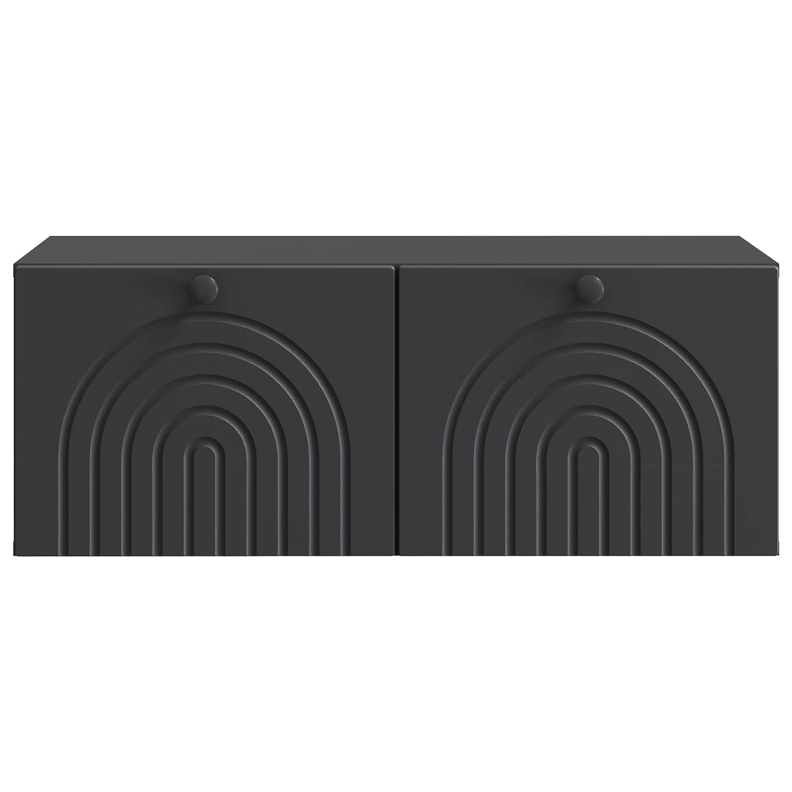Wandbeugel TV-kast Zwart 78,5 x 41 x 30 cm Bewerkt hout