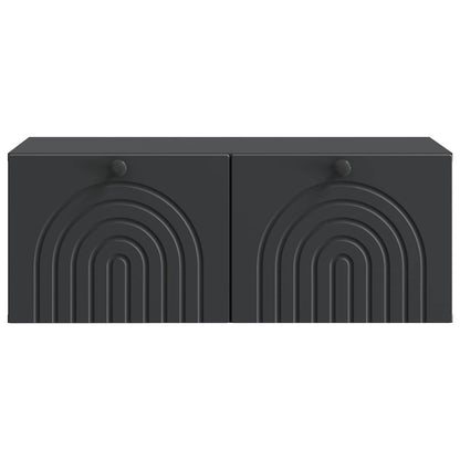 Wandbeugel TV-kast Zwart 78,5 x 41 x 30 cm Bewerkt hout