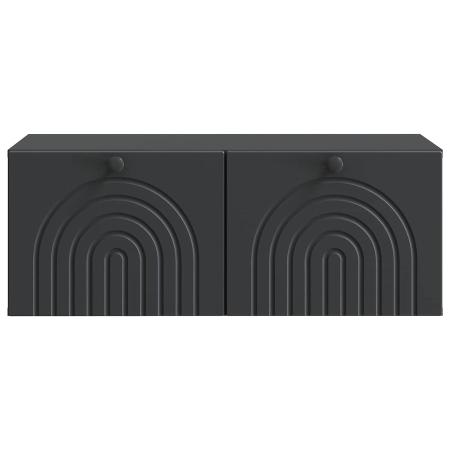 Wandbeugel TV-kast Zwart 78,5 x 41 x 30 cm Bewerkt hout