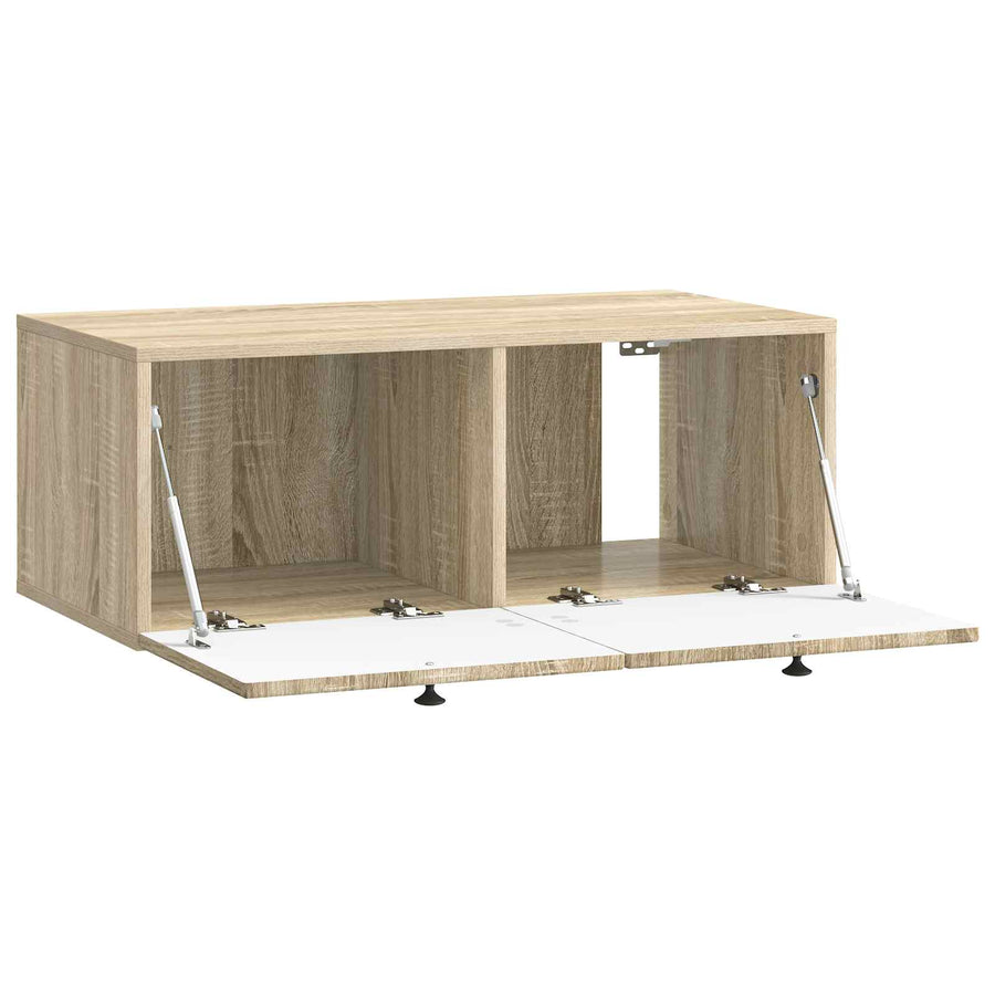 Wandbeugel TV-kast Sonoma Eiken 78,5 x 41 x 30 cm Bewerkt hout
