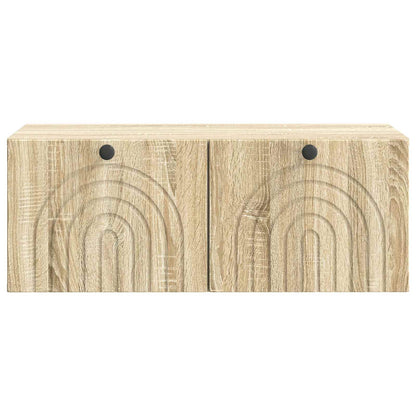 Wandbeugel TV-kast Sonoma Eiken 78,5 x 41 x 30 cm Bewerkt hout