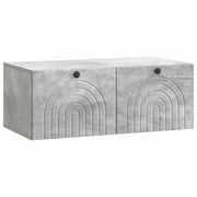 Wandkast 78,5x41x30 cm betongrijs bewerkt hout