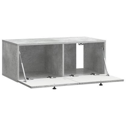 Wandbeugel TV-kast Betongrijs 78,5 x 41 x 30 cm Bewerkt hout