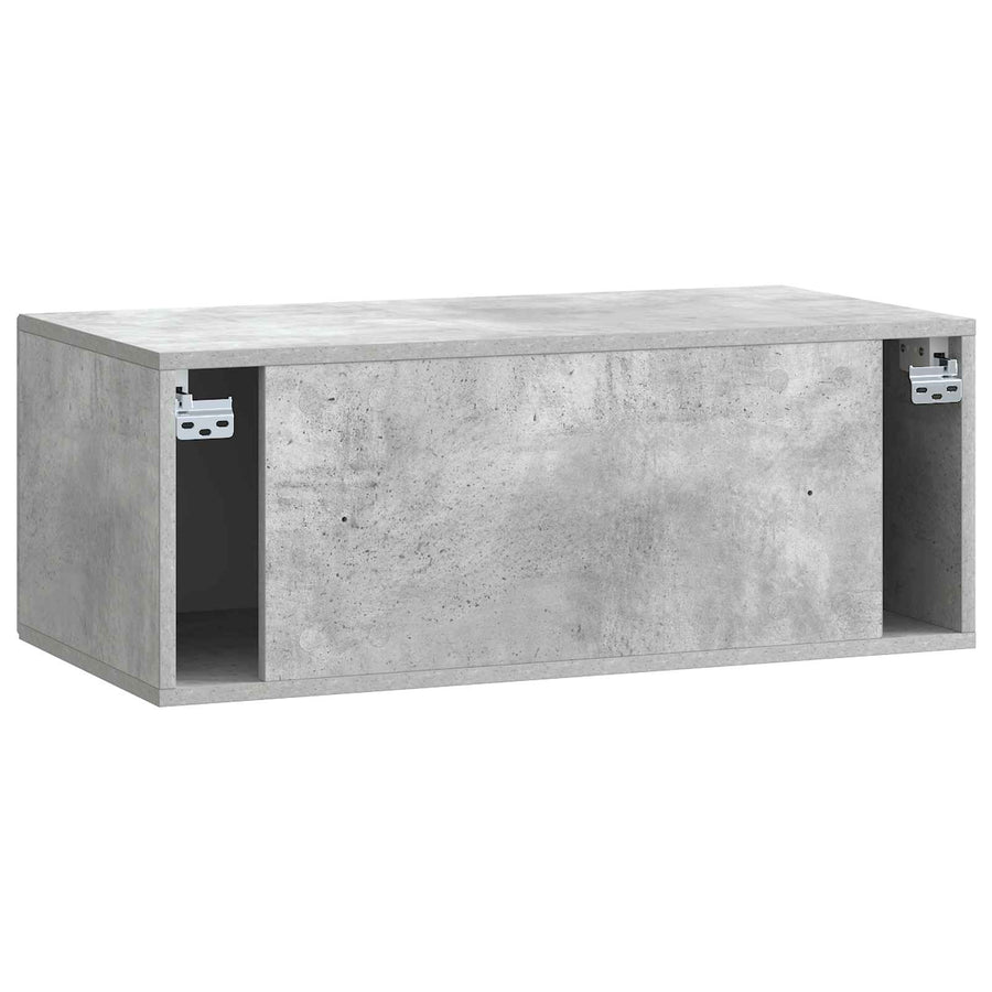 Wandbeugel TV-kast Betongrijs 78,5 x 41 x 30 cm Bewerkt hout