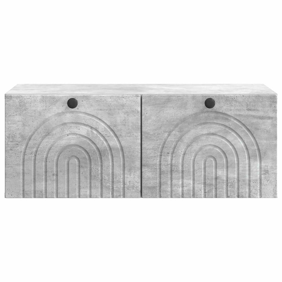 Wandbeugel TV-kast Betongrijs 78,5 x 41 x 30 cm Bewerkt hout