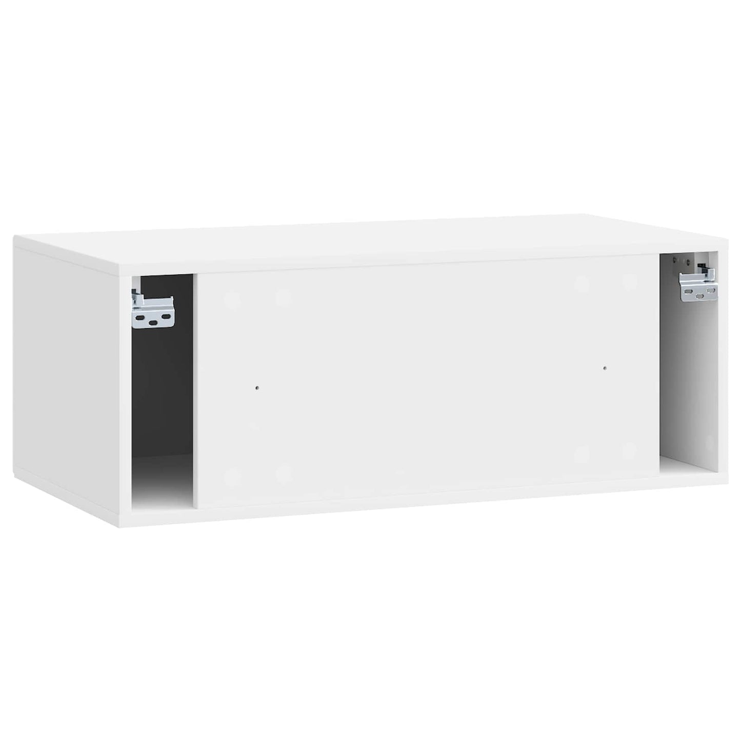 Wandbeugel TV-kast Hoogglans Wit 78,5 x 41 x 30 cm Bewerkt hout