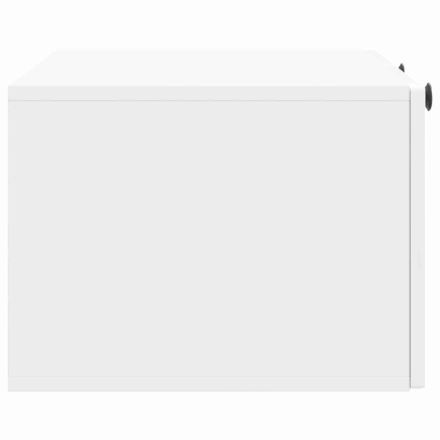 Wandbeugel TV-kast Hoogglans Wit 78,5 x 41 x 30 cm Bewerkt hout