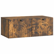 Wandkast TV 78,5x41x30 cm bewerkt hout gerookt eiken