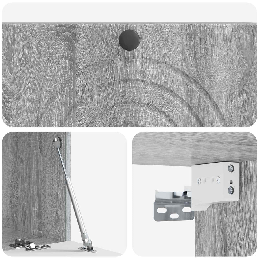 Wandbeugel TV-kast Grijs sonoma 78,5 x 41 x 30 cm Bewerkt hout