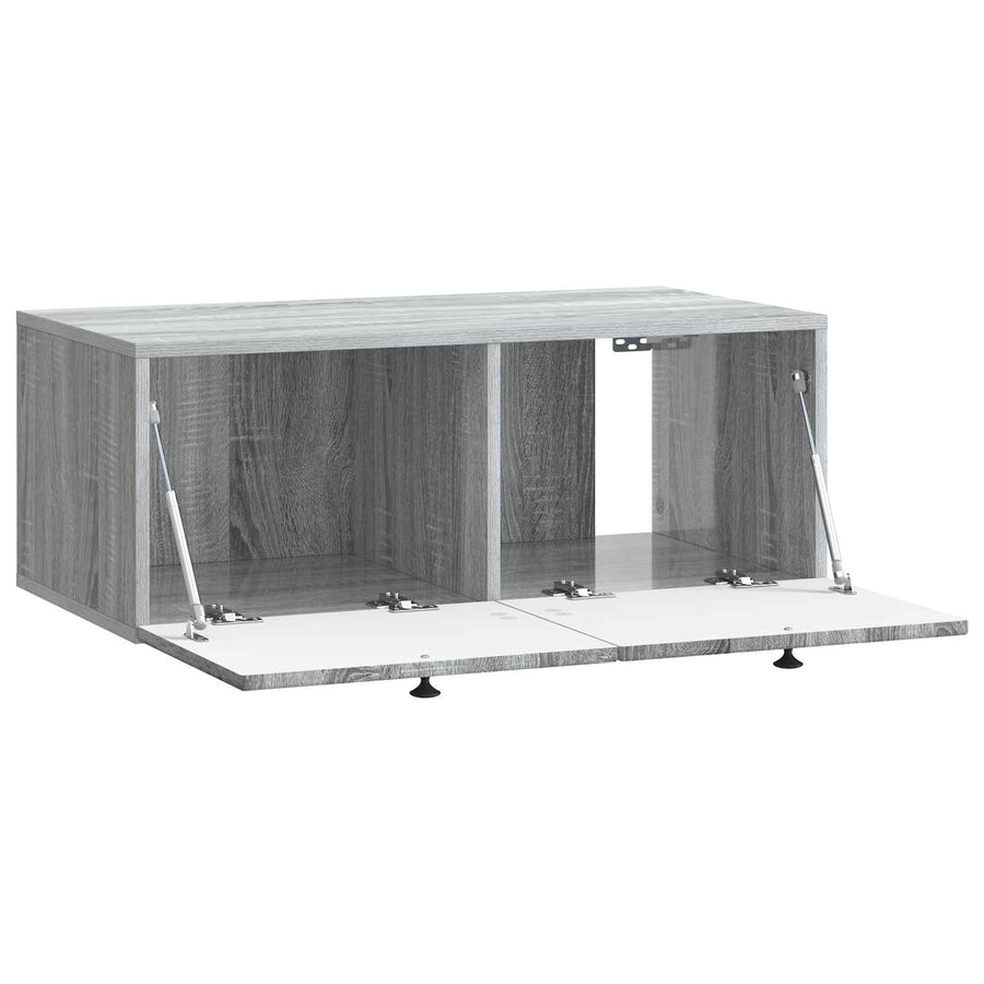Wandbeugel TV-kast Grijs sonoma 78,5 x 41 x 30 cm Bewerkt hout