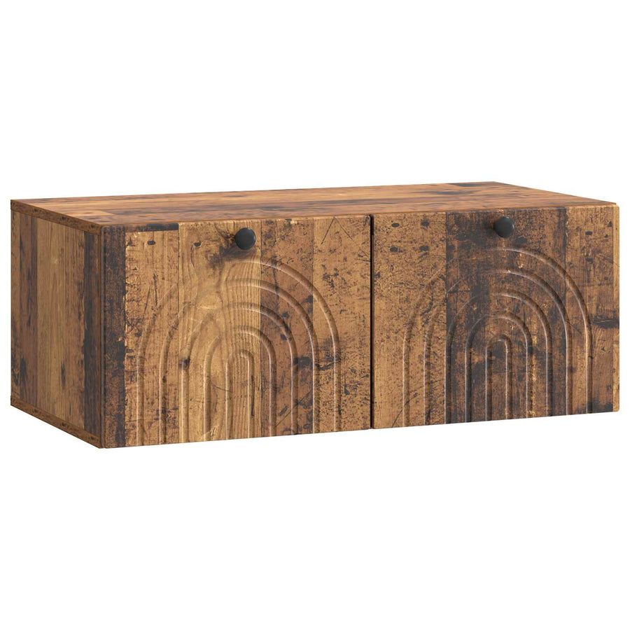 Wandbeugel TV-kast Oud hout 78,5 x 41 x 30 cm Bewerkt hout