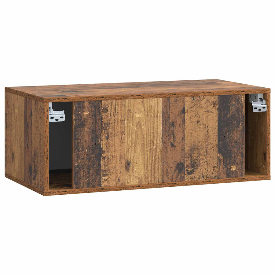 Wandbeugel TV-kast Oud hout 78,5 x 41 x 30 cm Bewerkt hout