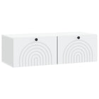 Wandkast 99x41x30 cm bewerkt hout wit
