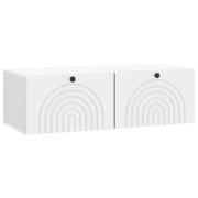 Wandkast 99x41x30 cm bewerkt hout wit