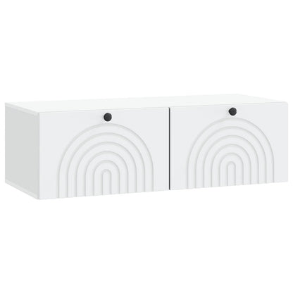 Wandbeugel TV-kast Wit 99 x 41 x 30 cm Bewerkt hout
