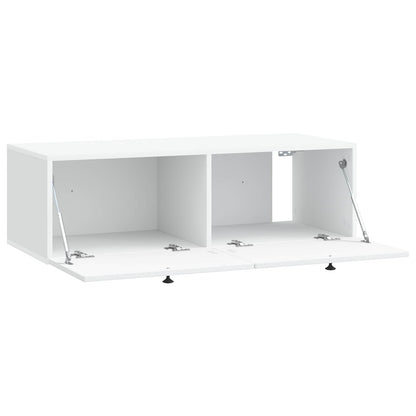 Wandbeugel TV-kast Wit 99 x 41 x 30 cm Bewerkt hout