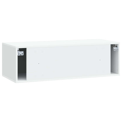 Wandbeugel TV-kast Wit 99 x 41 x 30 cm Bewerkt hout