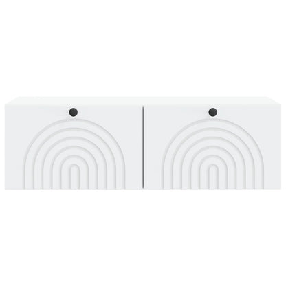 Wandbeugel TV-kast Wit 99 x 41 x 30 cm Bewerkt hout