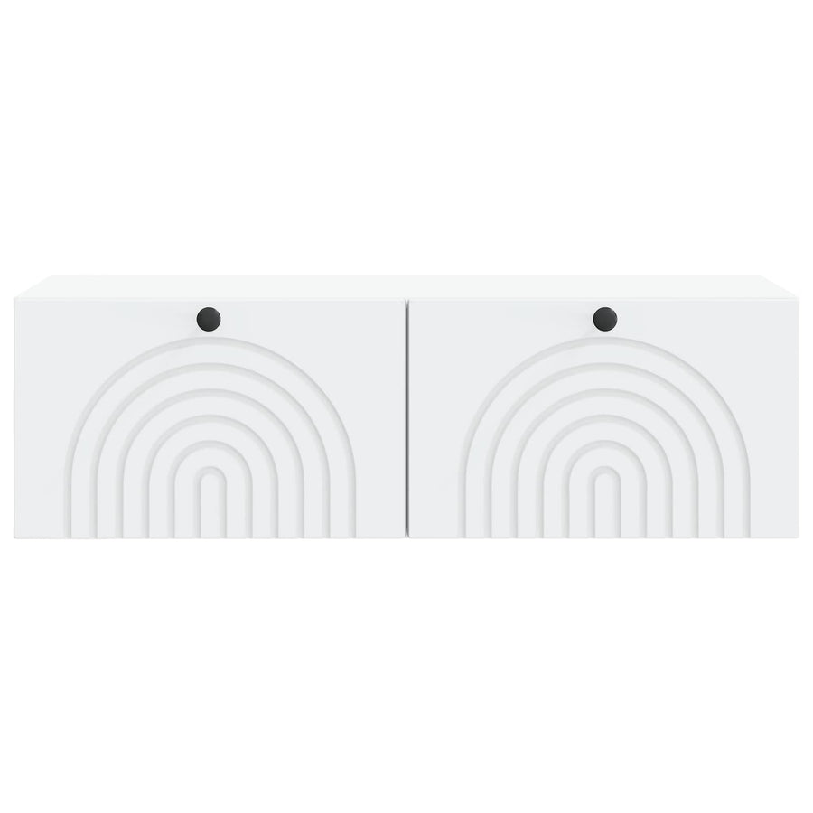 Wandbeugel TV-kast Wit 99 x 41 x 30 cm Bewerkt hout