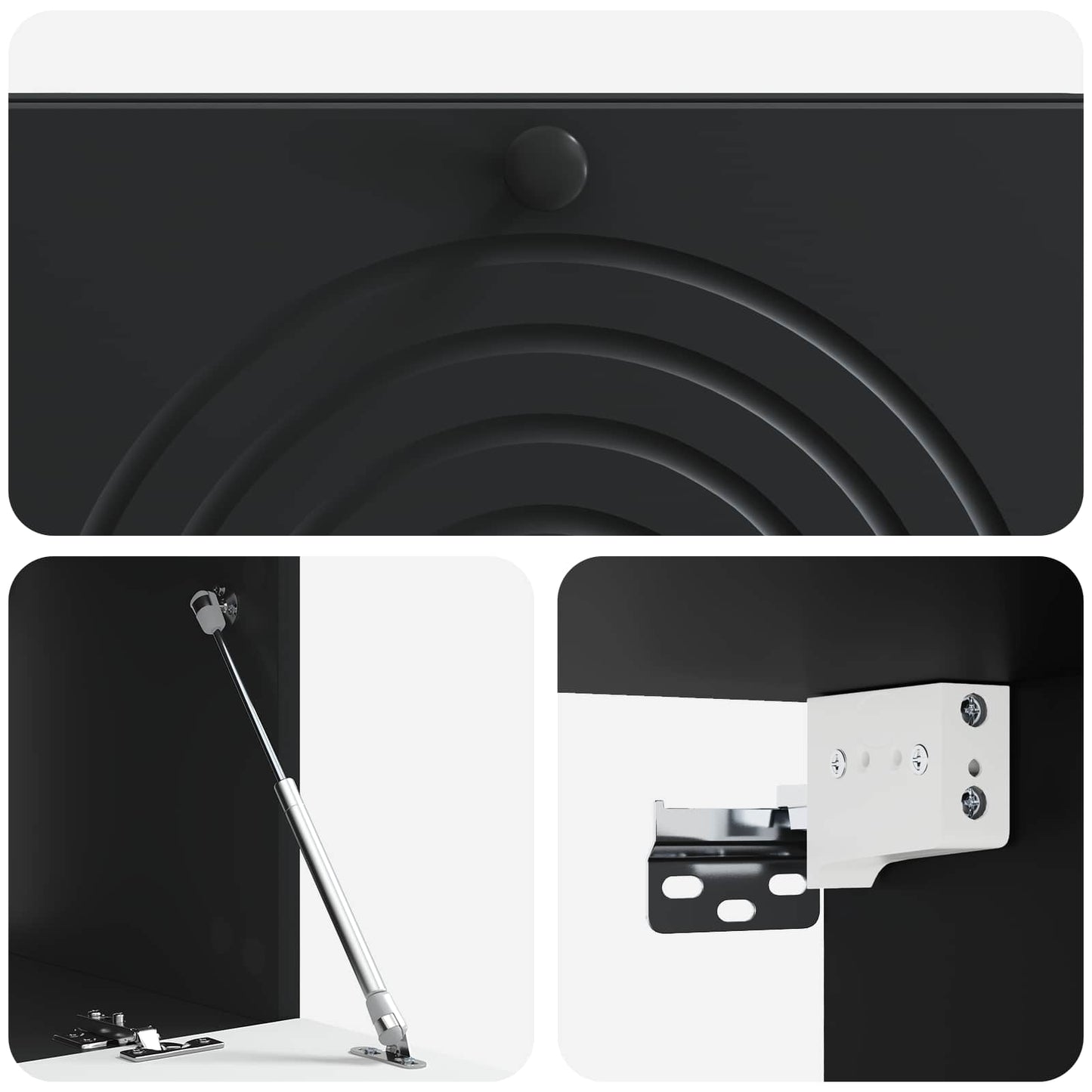 Wandbeugel TV-kast Zwart 99 x 41 x 30 cm Bewerkt hout