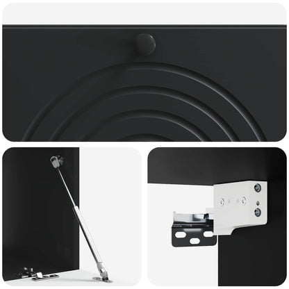 Wandbeugel TV-kast Zwart 99 x 41 x 30 cm Bewerkt hout