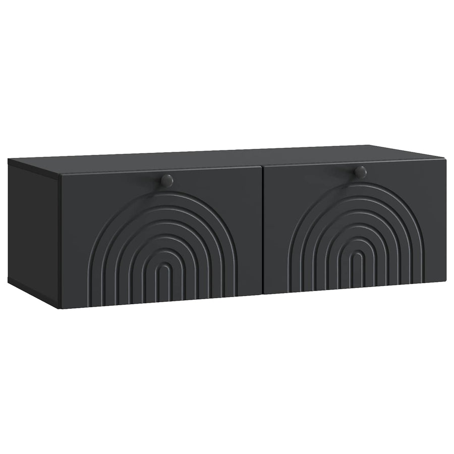Wandbeugel TV-kast Zwart 99 x 41 x 30 cm Bewerkt hout