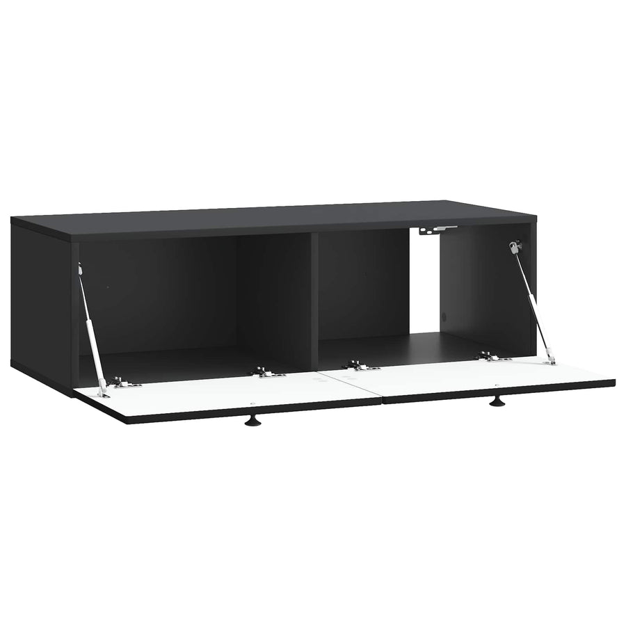 Wandbeugel TV-kast Zwart 99 x 41 x 30 cm Bewerkt hout