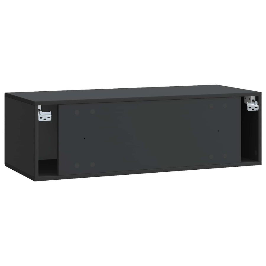 Wandbeugel TV-kast Zwart 99 x 41 x 30 cm Bewerkt hout