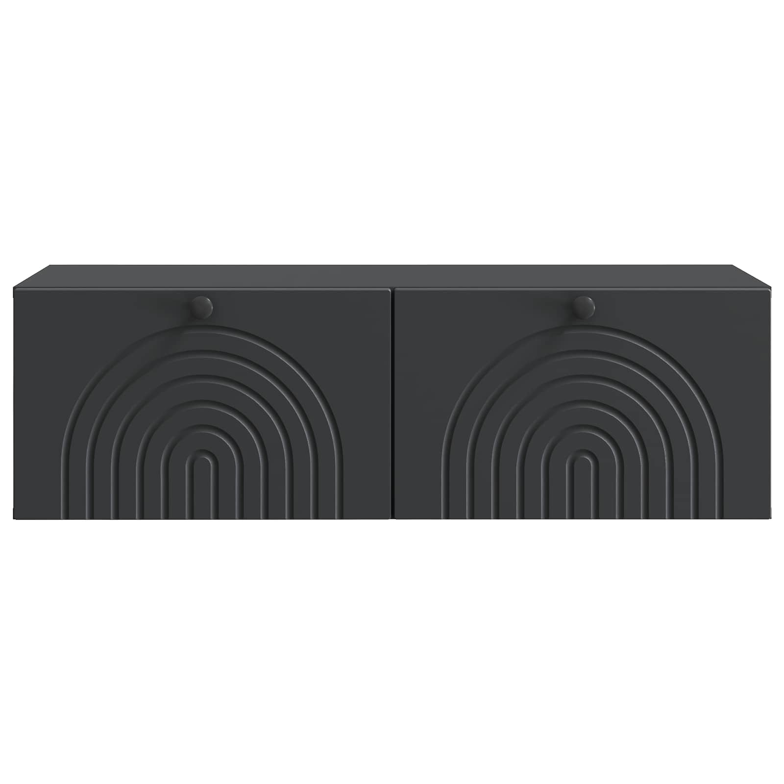 Wandbeugel TV-kast Zwart 99 x 41 x 30 cm Bewerkt hout