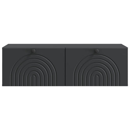 Wandbeugel TV-kast Zwart 99 x 41 x 30 cm Bewerkt hout