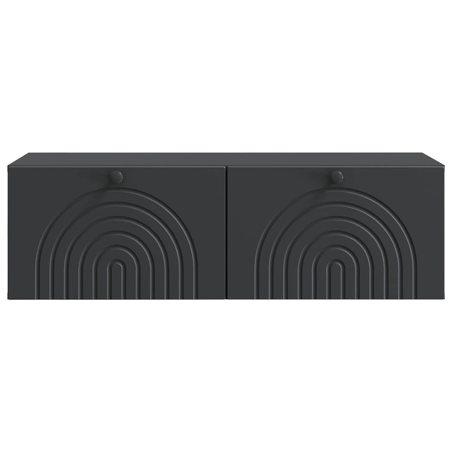 Wandbeugel TV-kast Zwart 99 x 41 x 30 cm Bewerkt hout