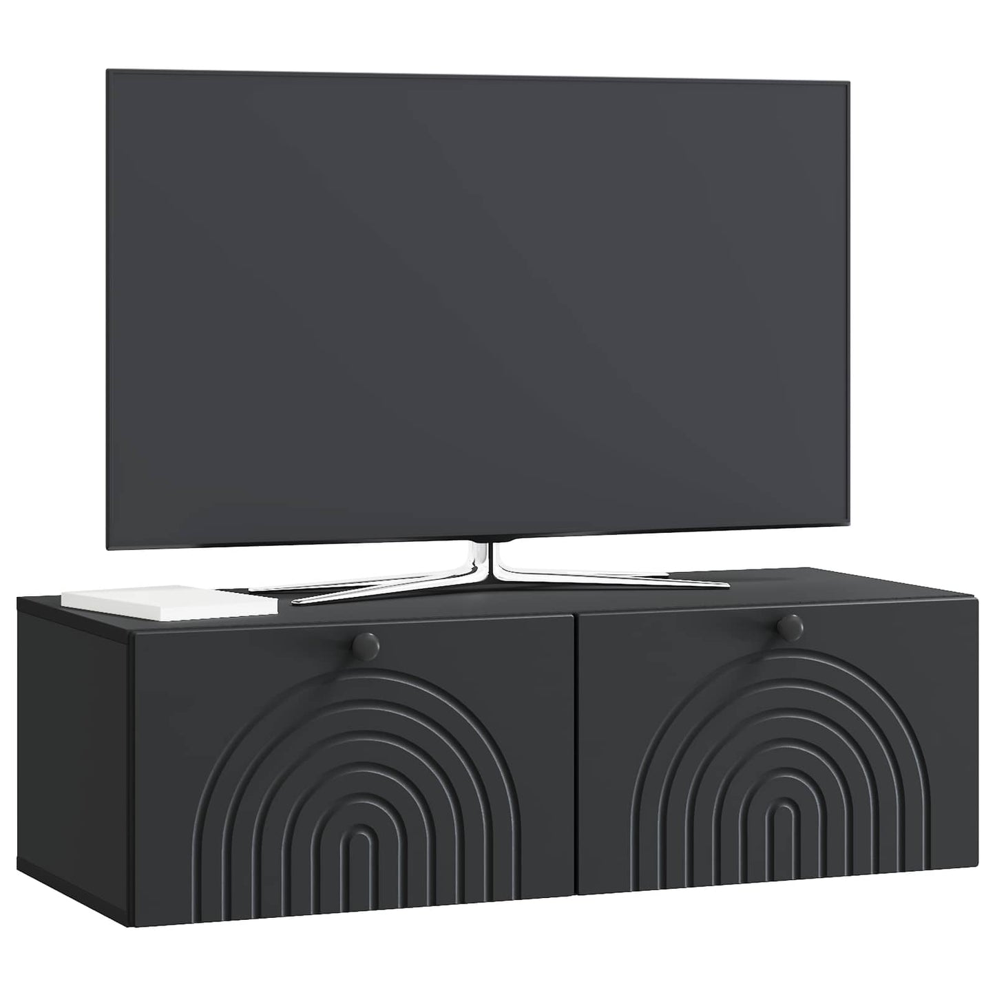 Wandbeugel TV-kast Zwart 99 x 41 x 30 cm Bewerkt hout