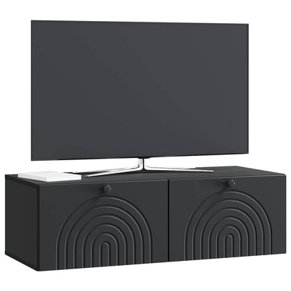 Wandbeugel TV-kast Zwart 99 x 41 x 30 cm Bewerkt hout