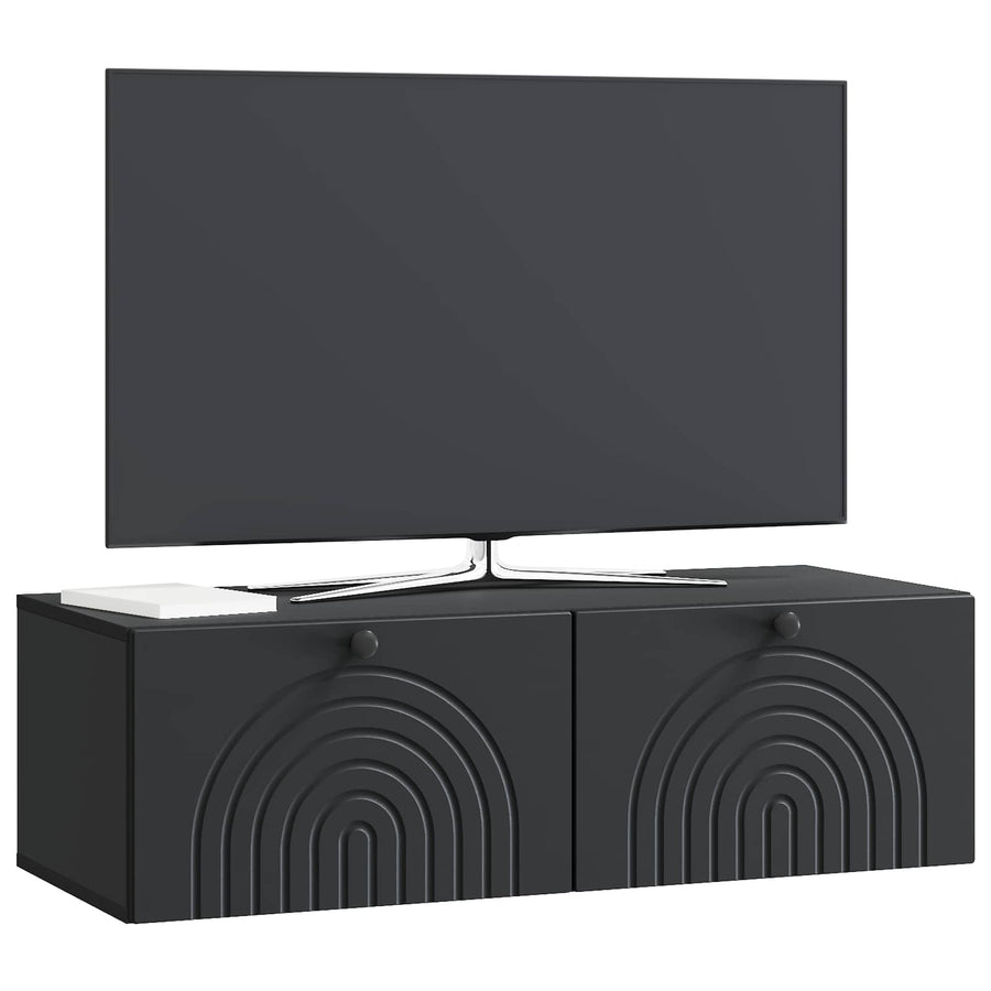 Wandbeugel TV-kast Zwart 99 x 41 x 30 cm Bewerkt hout