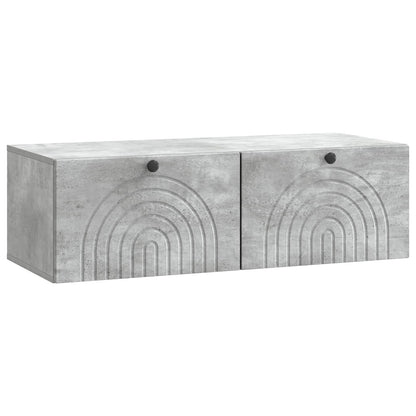 Wandbeugel TV-kast Betongrijs 99 x 41 x 30 cm Bewerkt hout