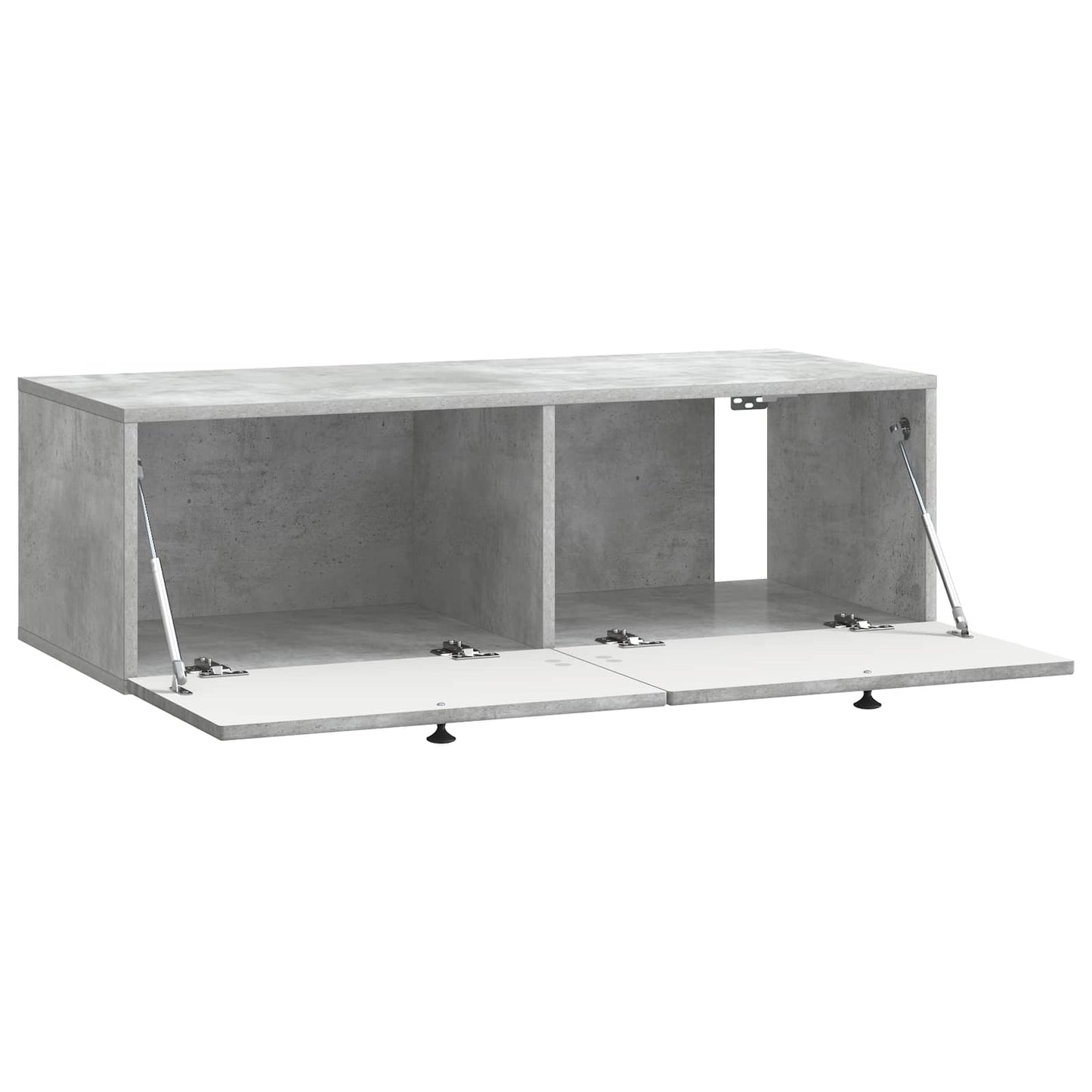 Wandbeugel TV-kast Betongrijs 99 x 41 x 30 cm Bewerkt hout