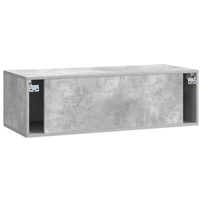 Wandbeugel TV-kast Betongrijs 99 x 41 x 30 cm Bewerkt hout