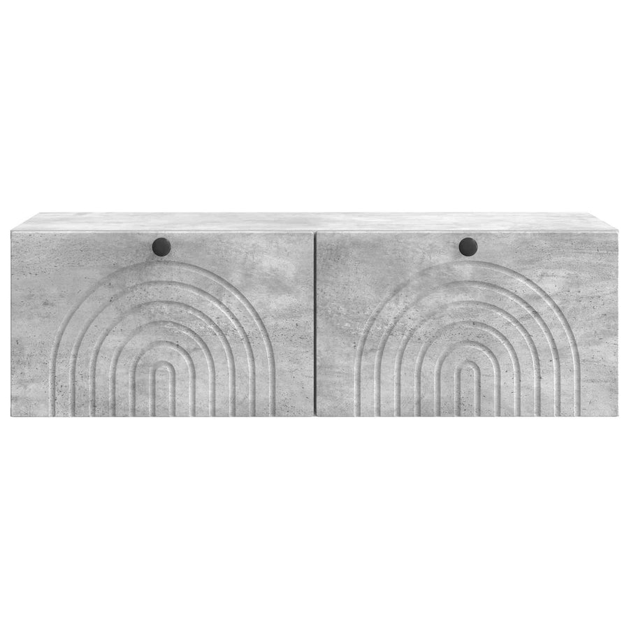 Wandbeugel TV-kast Betongrijs 99 x 41 x 30 cm Bewerkt hout