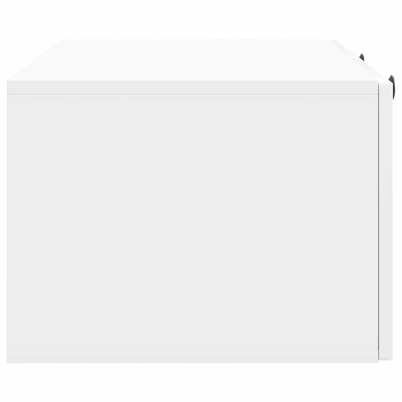 Wandbeugel TV-kast Hoogglans Wit 98 x 41 x 30 cm Bewerkt hout