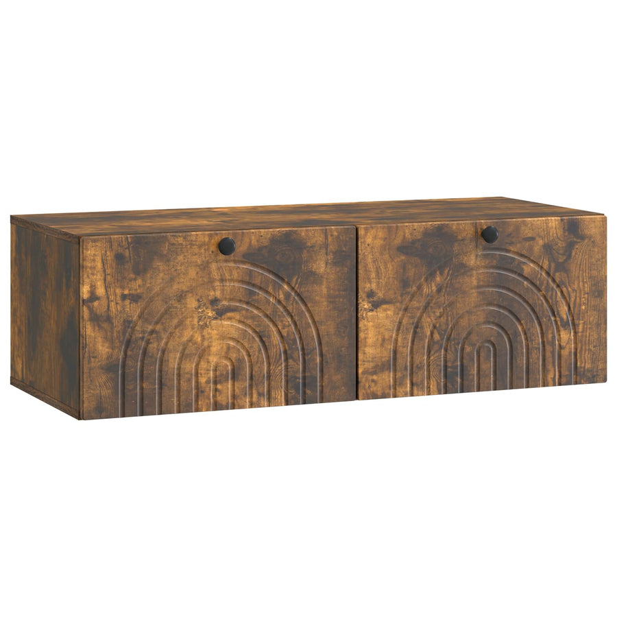 Wandbeugel TV-kast Gerookt eiken 99 x 41 x 30 cm Bewerkt hout