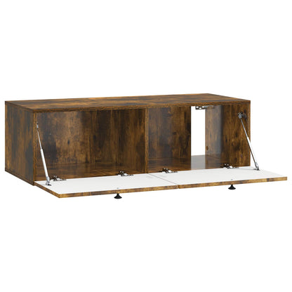 Wandbeugel TV-kast Gerookt eiken 99 x 41 x 30 cm Bewerkt hout