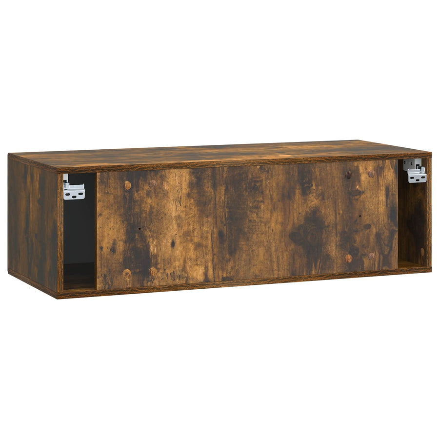 Wandbeugel TV-kast Gerookt eiken 99 x 41 x 30 cm Bewerkt hout