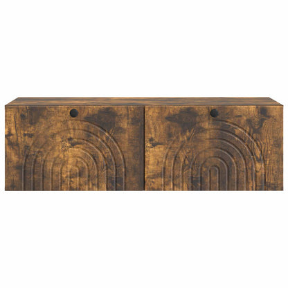 Wandbeugel TV-kast Gerookt eiken 99 x 41 x 30 cm Bewerkt hout