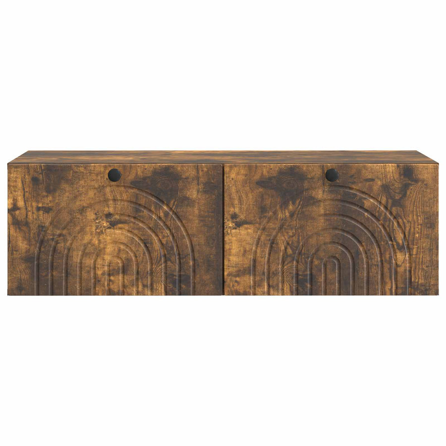 Wandbeugel TV-kast Gerookt eiken 99 x 41 x 30 cm Bewerkt hout