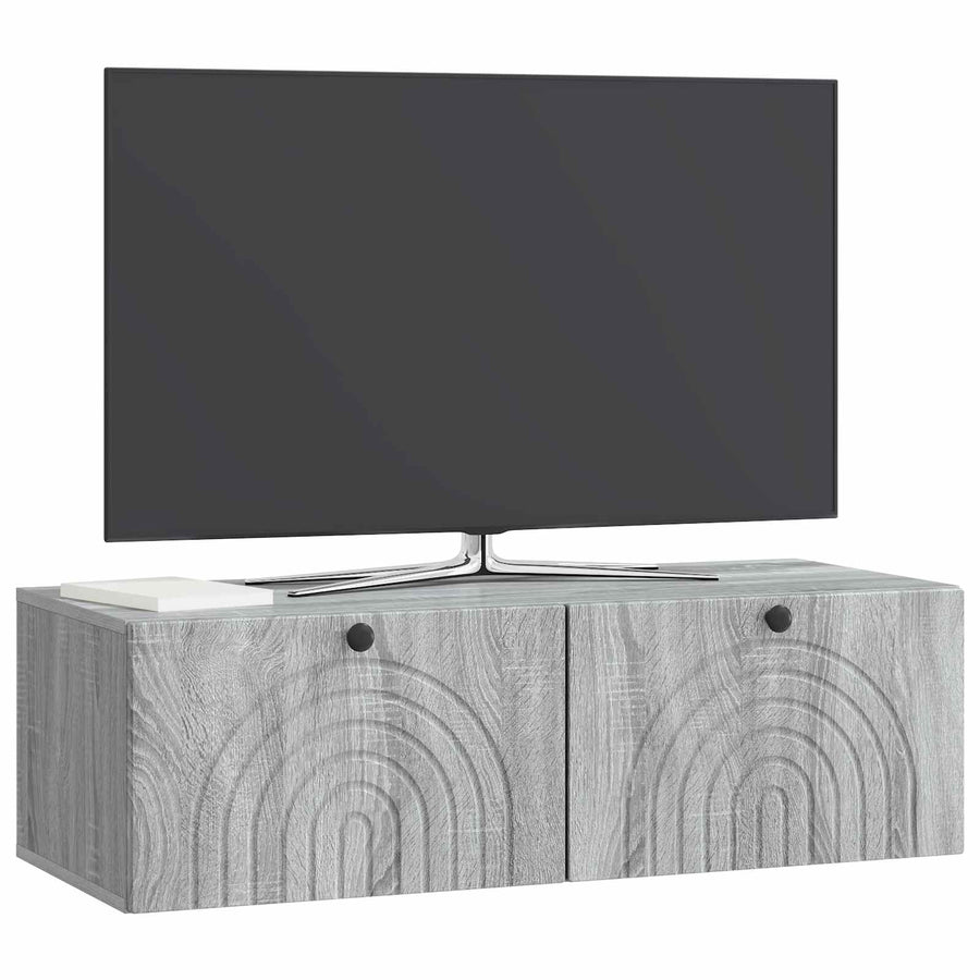 Wandbeugel TV-kast Grijs sonoma 99 x 41 x 30 cm Bewerkt hout