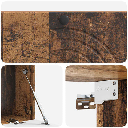 Wandbeugel TV-kast Oud hout 99 x 41 x 30 cm Bewerkt hout